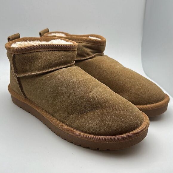 CUSHIONAIRE Women's pull on boot 7 WIDE CHESTNUT - Picture 1 of 7